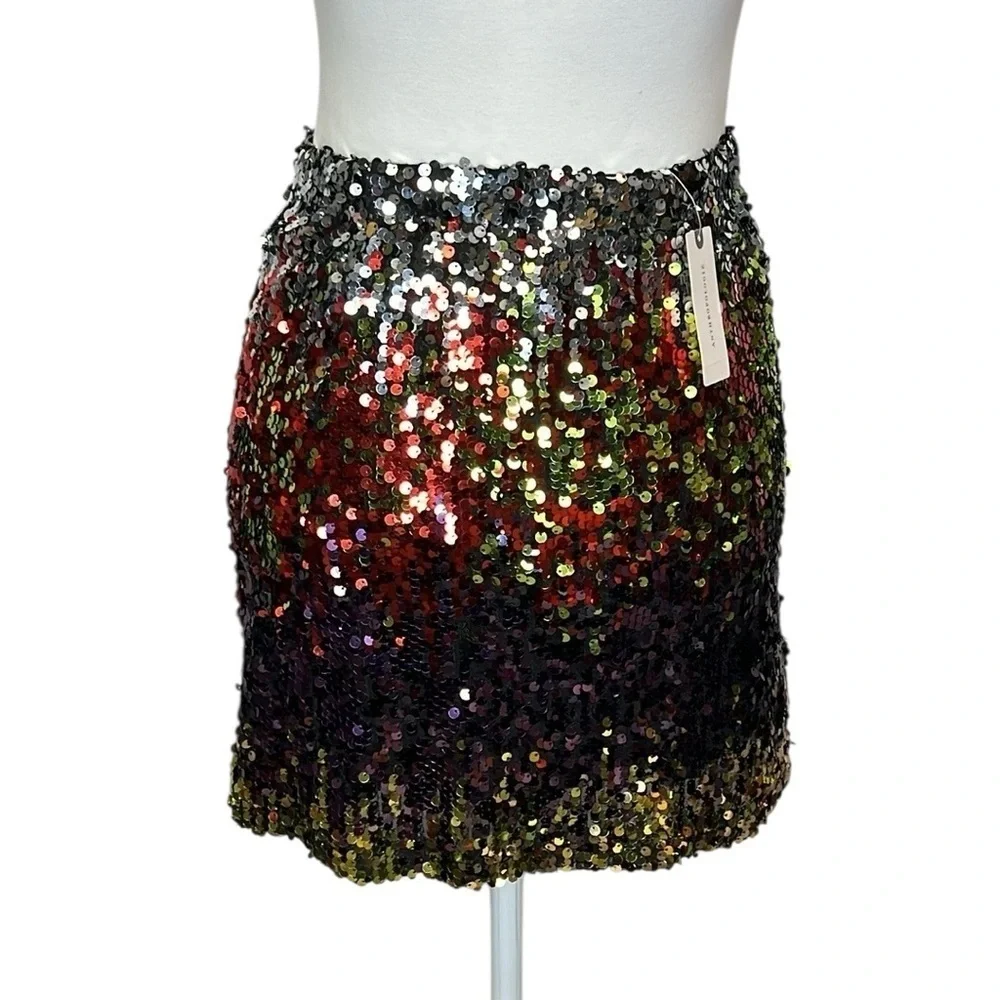 Anthropologie Sequin Multicolor Skirt